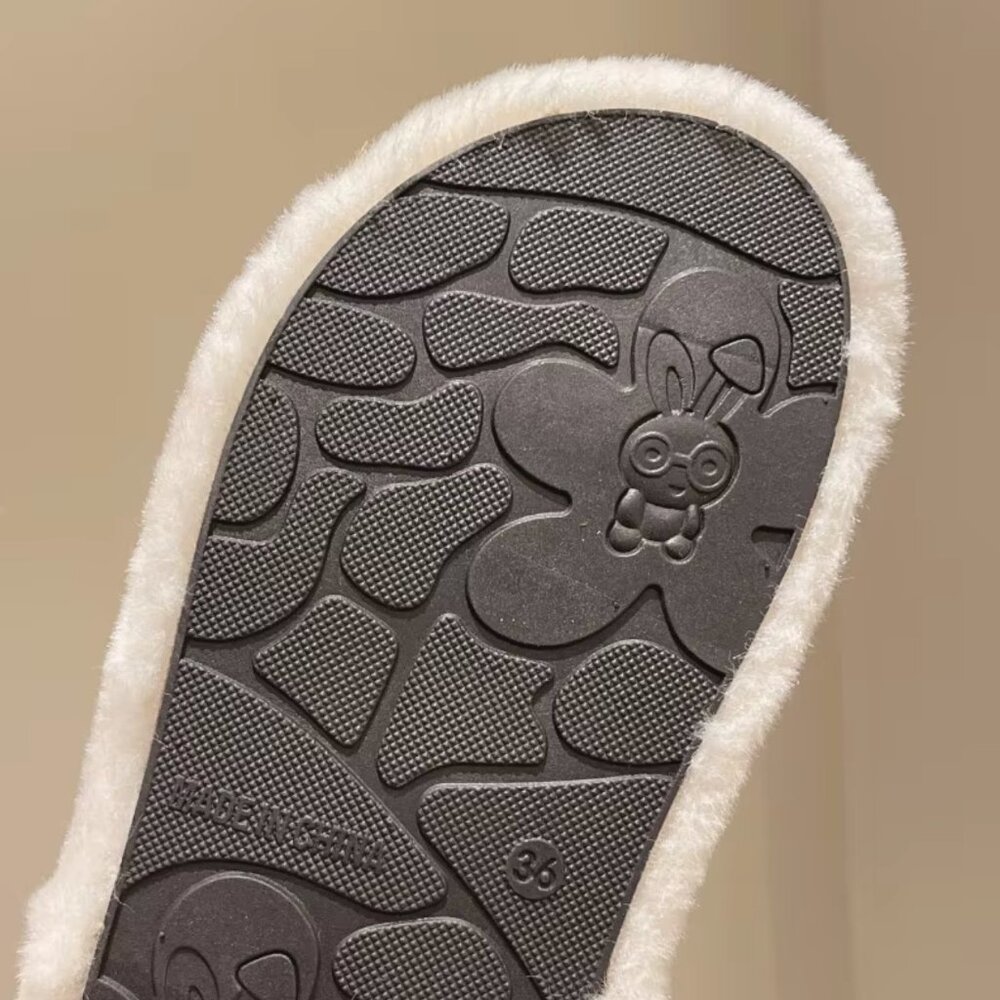 Beautiful Fashion Slides Plush Fur Flip Flops Slippers Fur Shoes - Picture 9 of 11